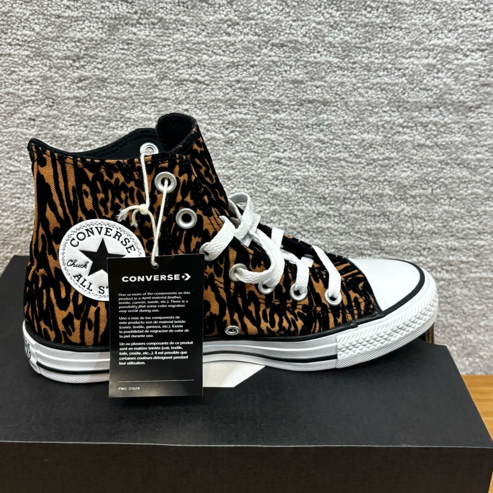 CONVERSE Chuck Taylor All Star HI Leopard Print (A17948F) Womens Sz 7 - Picture 2 of 7